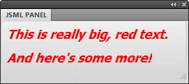 More red text