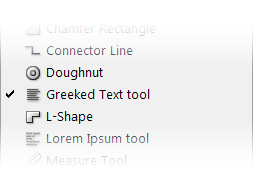 Greeked Text tool