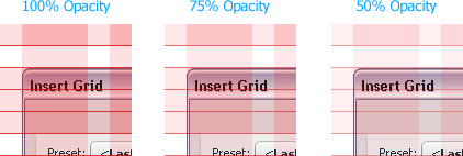Grid opacity
