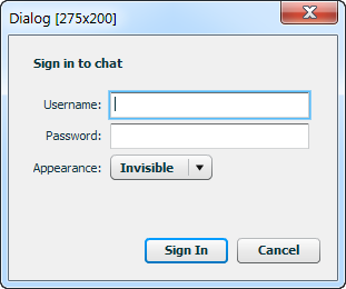 Form dialog