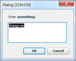 Prompt dialog