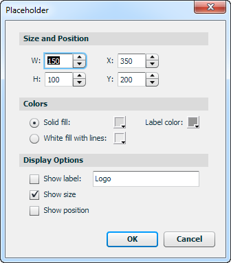 Placeholder Properties Dialog